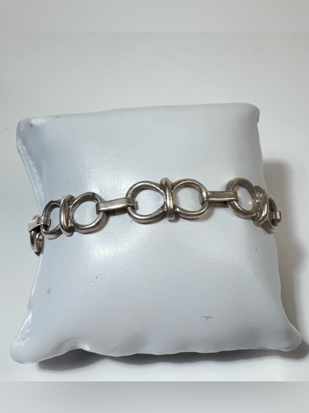 Sterling Silver Equestrian Horse Bit Style Link Bracelet 7.5”